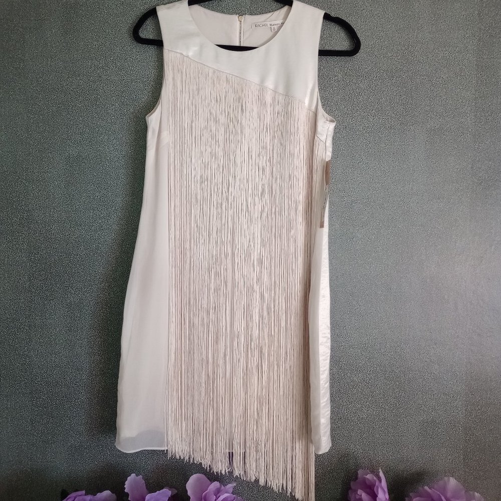 RACHEL Rachel Roy Ivory Dress - Tassel Front (M)